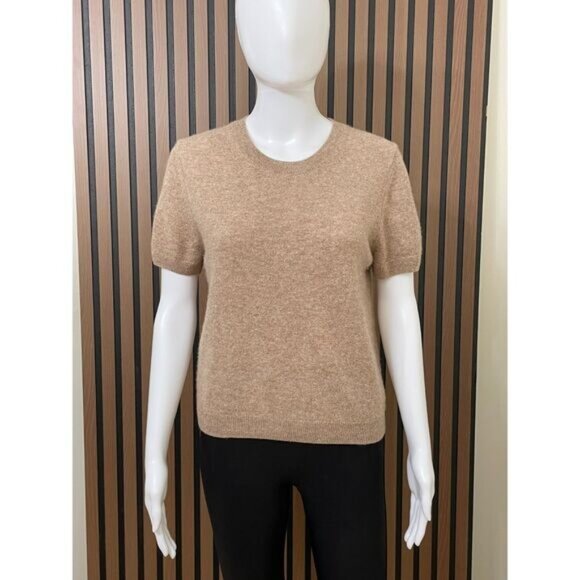 Quince Women's L Brown Sweater Mongolian Cashmere Pullover Tight-Knit Casual - Picture 1 of 9